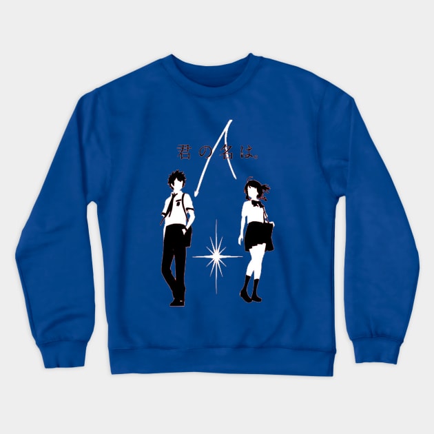 Kimi no na Wa Taki and Mitsuha Crewneck Sweatshirt by OtakuPapercraft